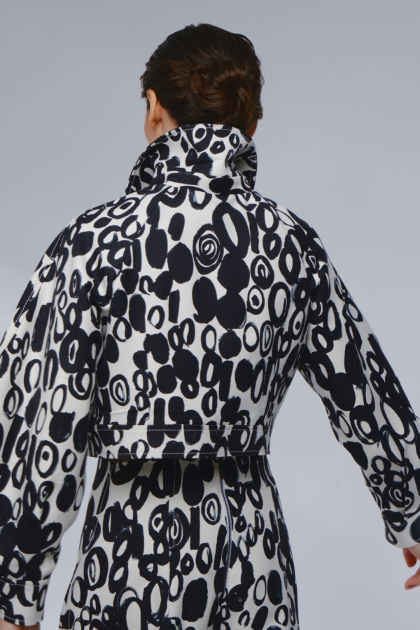 Жакет-куртка из итальянского хлопка с шерстью с принтом, фото 3