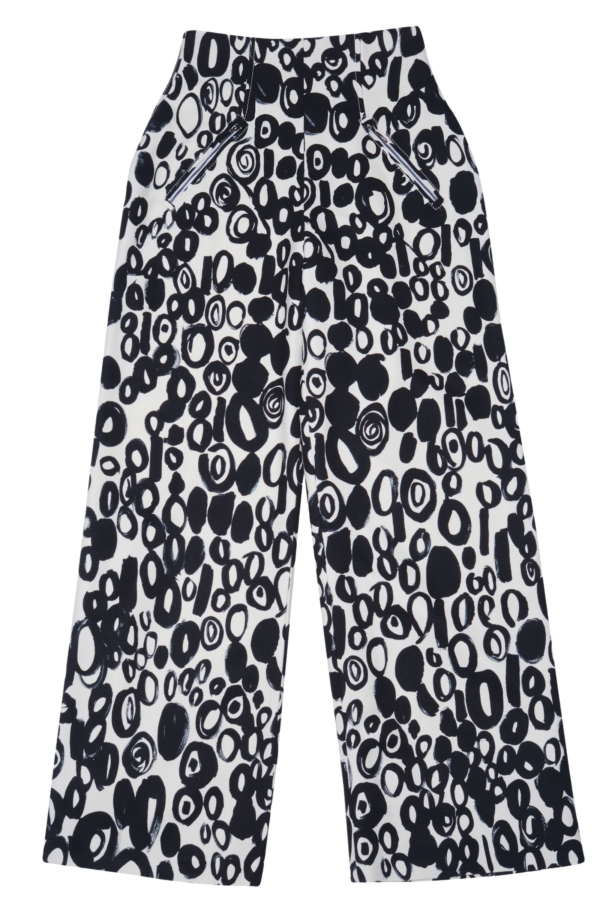 Брюки-лужи из итальянского хлопка с шерстью с принтом, фото 3