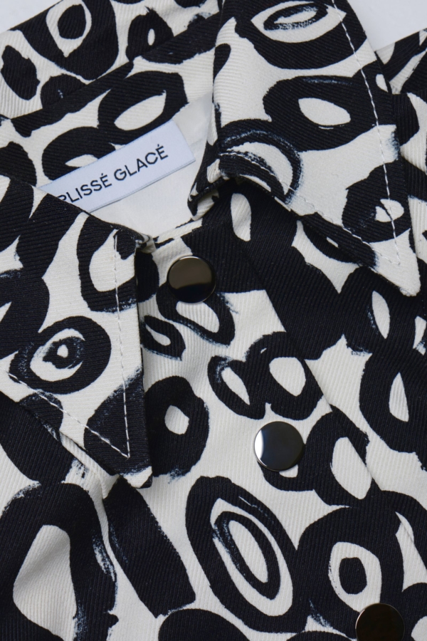 Жакет-куртка из итальянского хлопка с шерстью с принтом, фото 5